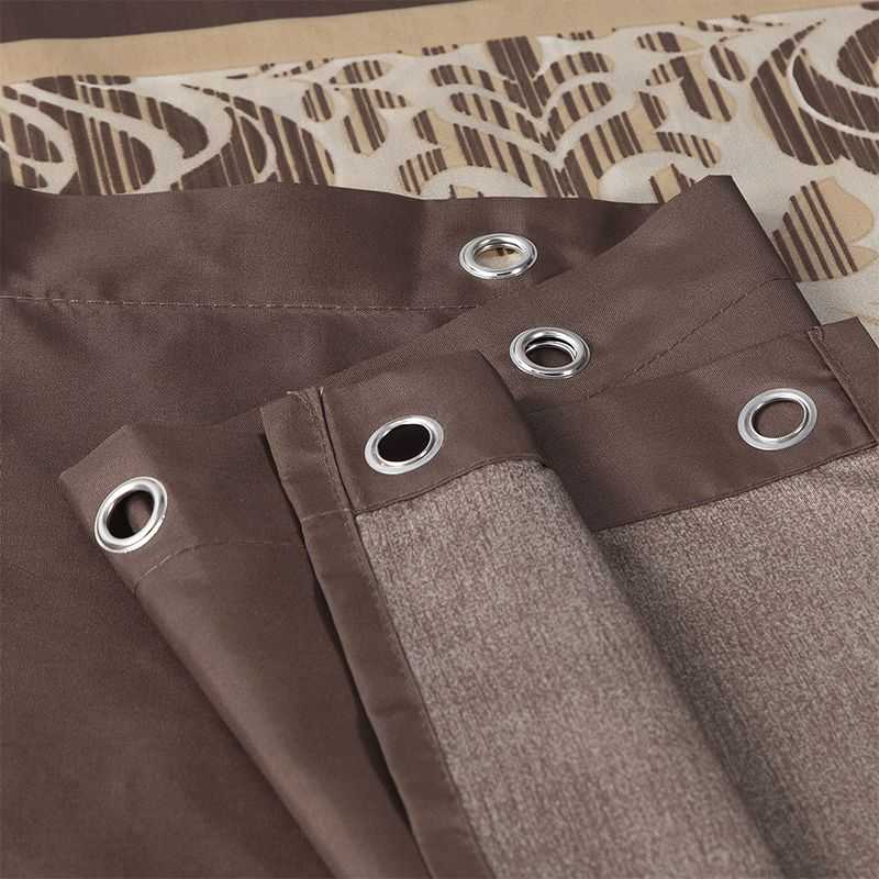 Muwago Sterling Chocolate Farmhouse Style Bathroom Curtain Polyester Waterproof Fabric Bathing Cover Brown Shower Curtain - luxuryhomedecoridea.com