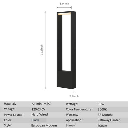 Inowel Outdoor Pathway LED Lights Modern Design Garden Lights Black Landscape Lighting 17510-800 - luxuryhomedecoridea.com