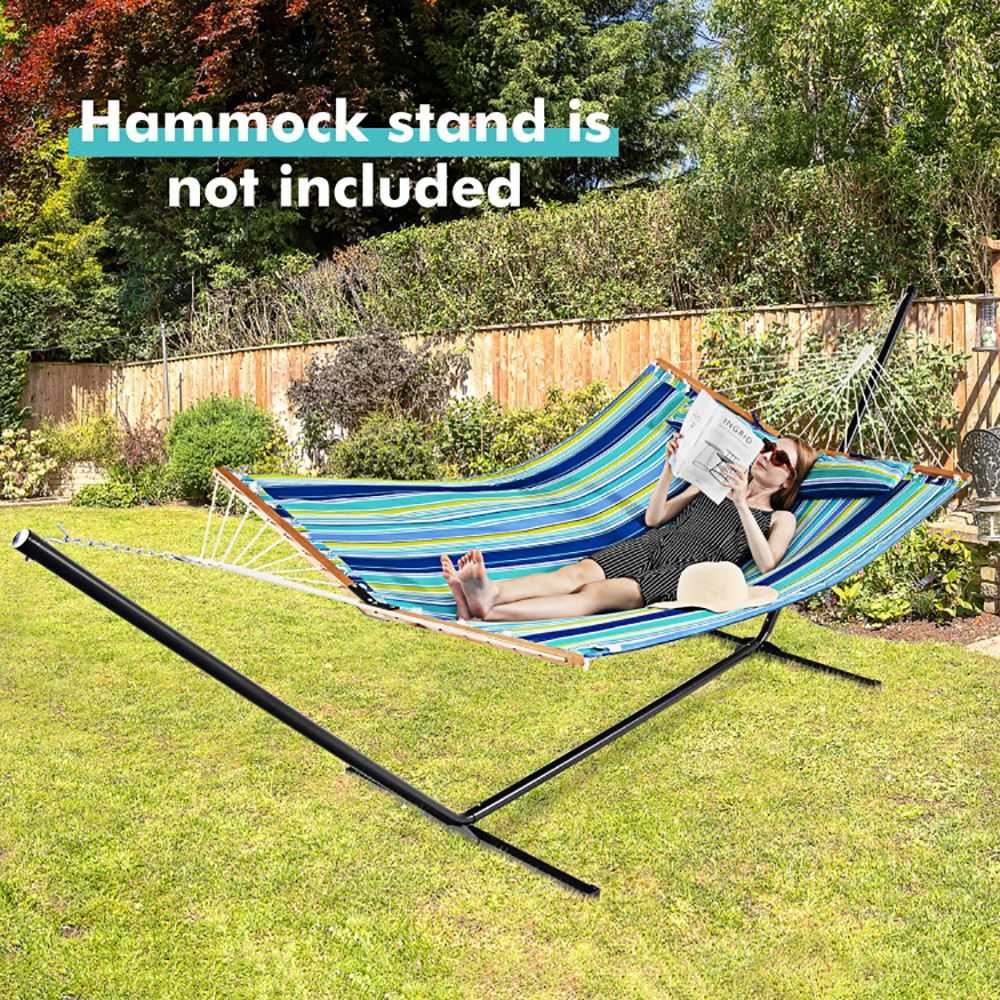 Patio Hammock Foldable Swing Chair Bed with Detachable Pillow - luxuryhomedecoridea.com