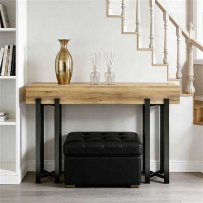 Main console, wooden sofa table, hallway table, foyer table, dining table, with industrial and modern styles - luxuryhomedecoridea.com