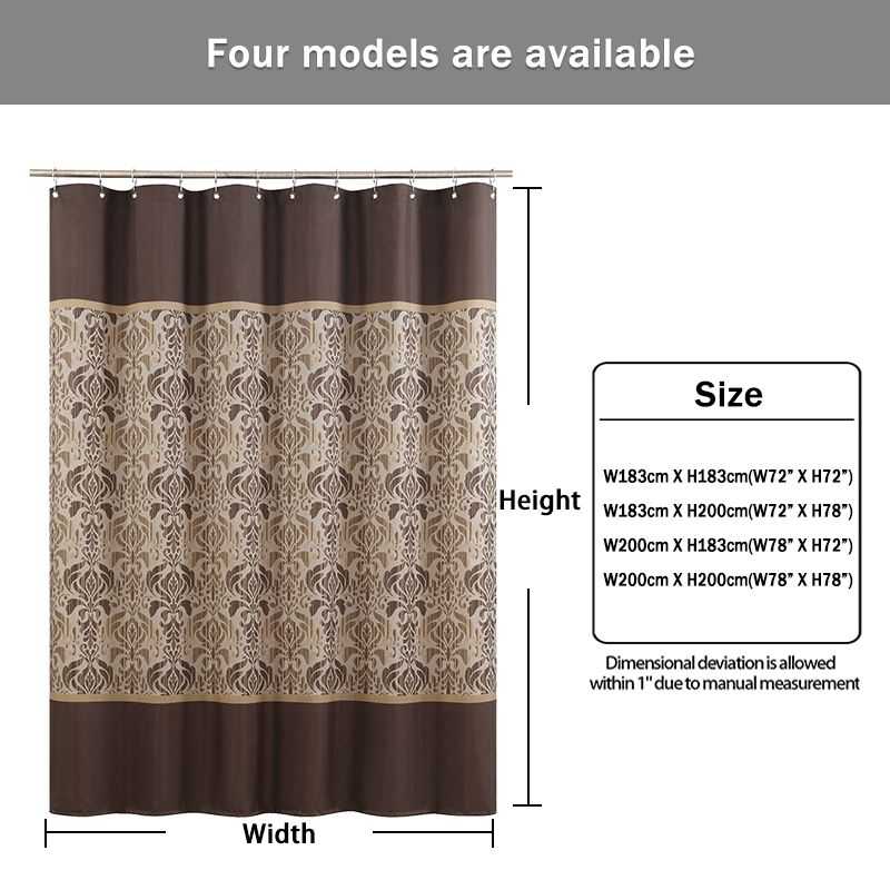 Muwago Sterling Chocolate Farmhouse Style Bathroom Curtain Polyester Waterproof Fabric Bathing Cover Brown Shower Curtain - luxuryhomedecoridea.com