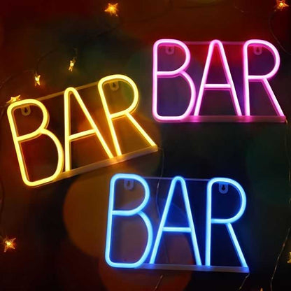 1pc, BAR Neon Light, LED Business Bar Sign Light On Off Switch Open Bright Light Neon, Without Battery - luxuryhomedecoridea.com