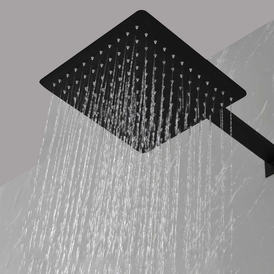 12" Wall Mount Rainfall Square Shower Head - luxuryhomedecoridea.com