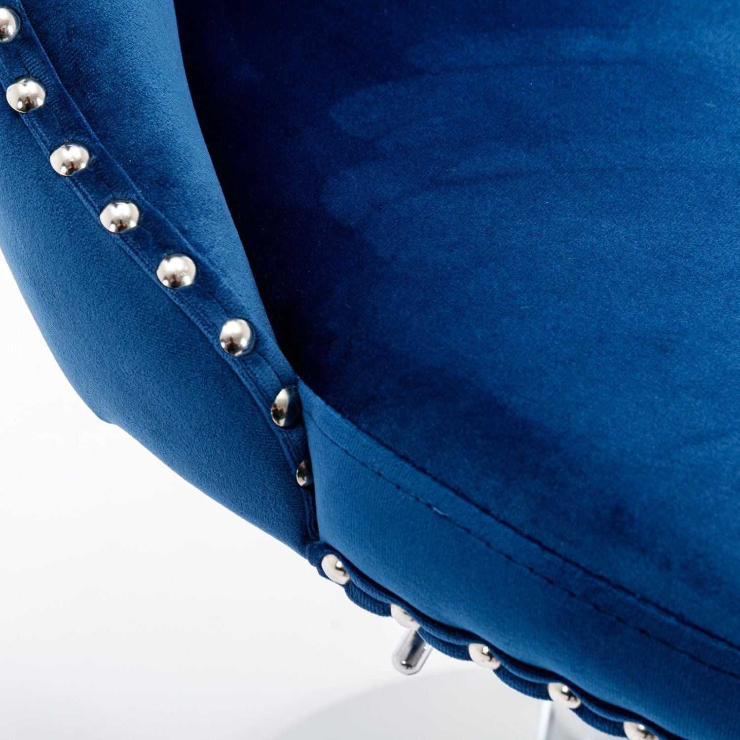 Swivel Velvet Barstools Adjusatble Seat Height from 25-33 Inch, Chrome base Bar Stools with Backs Comfortable Tufted for Home Pub and Kitchen Island,Set of 2,AS1712BL,Blue - luxuryhomedecoridea.com