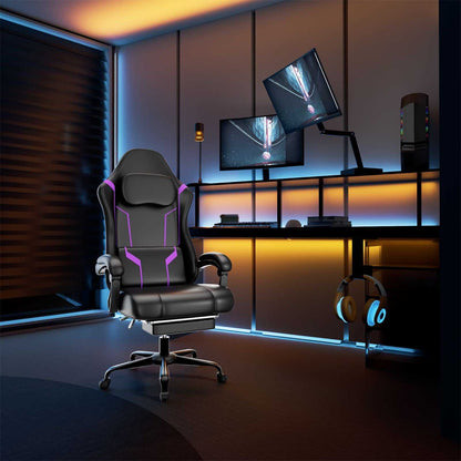 Ergonomic Gaming Chair, Electronic Gaming Chair With Pocket Spring Pad And Footrest, Height Adjustable Computer Chair - luxuryhomedecoridea.com