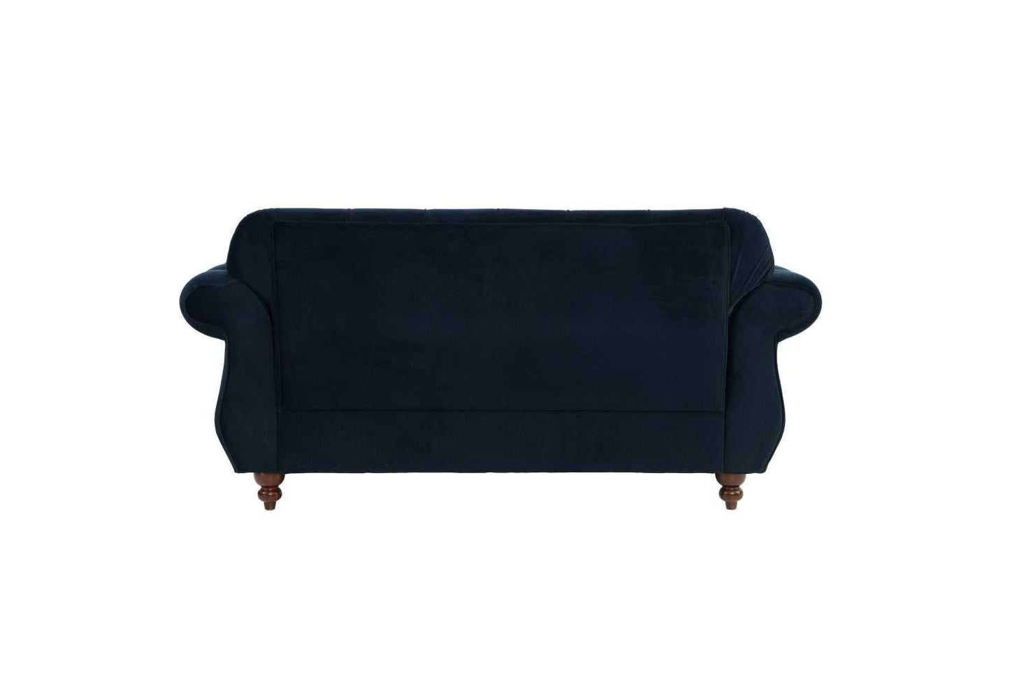 Formal Luxury Look 1pc Indigo Velvet Loveseat w Pillows Living Room Furniture 2-Seat Couch - luxuryhomedecoridea.com
