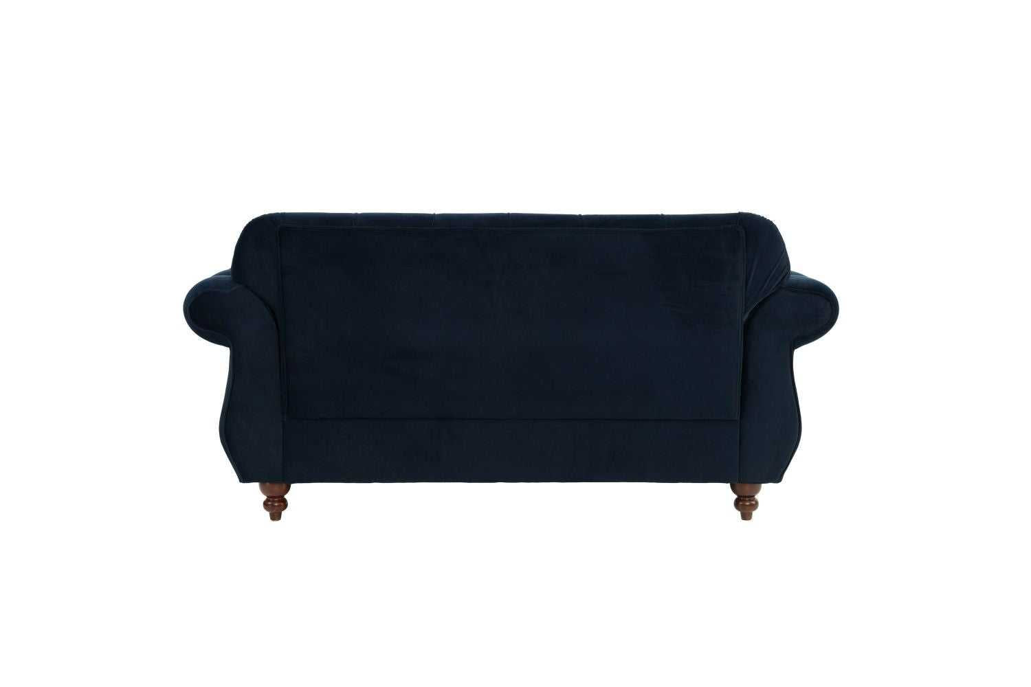 Formal Luxury Look 1pc Indigo Velvet Loveseat w Pillows Living Room Furniture 2-Seat Couch - luxuryhomedecoridea.com