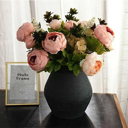 1pc, Realistic Peony Silk Flowers for Home Decor and Weddings - DIY Craft and Bridal Bouquet - Indoor and Outdoor Decoration - luxuryhomedecoridea.com