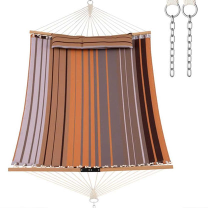 Patio Hammock Foldable Swing Chair Bed with Detachable Pillow - luxuryhomedecoridea.com