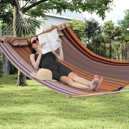 Patio Hammock Foldable Swing Chair Bed with Detachable Pillow - luxuryhomedecoridea.com