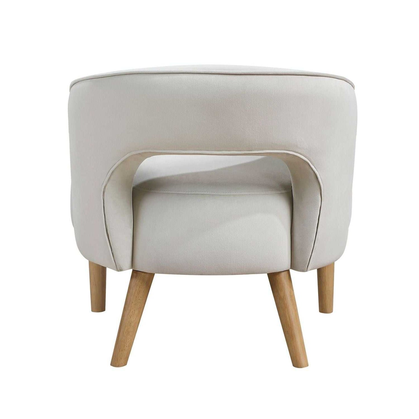 Luxury Home Unique Style Accent Chair Gray Velvet Plush Seat Solid Wood Legs Contemporary Living Room Furniture 1pc - luxuryhomedecoridea.com