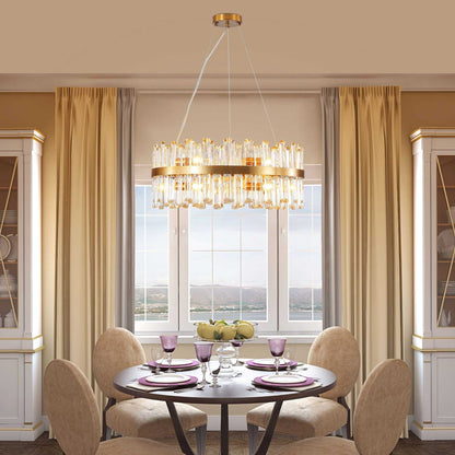 23.6 Inches Luxury Chandeliers Crystal Living Room Bedroom Decorative Lights Simple Modern Dining Room LED Lighting,for Home Decor (Bulbs Not Included) - luxuryhomedecoridea.com