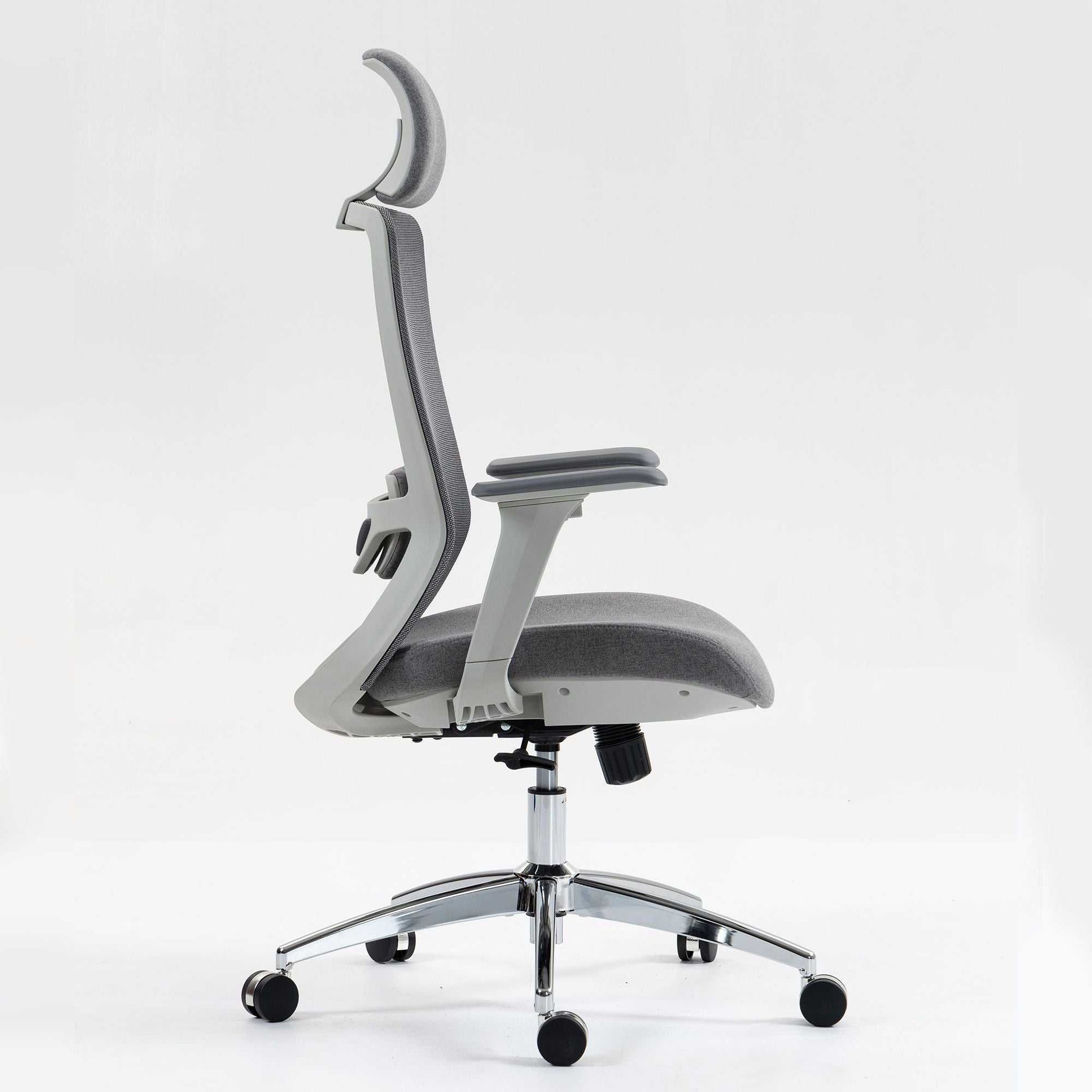 Ergonomic Mesh Office Chair with Adjustable Headrest and Lumbar Support, Breathable Back Design for Home and Office Use 8322H - luxuryhomedecoridea.com