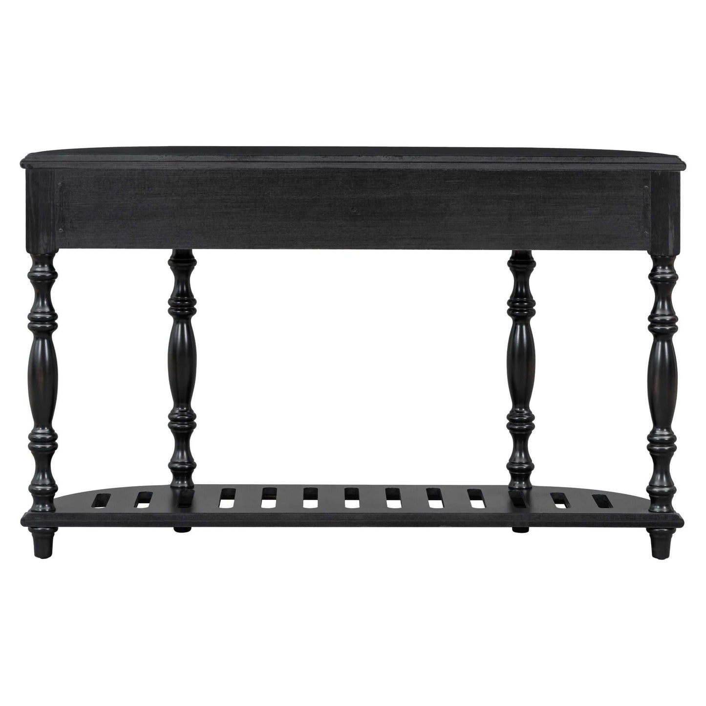 52''Modern and Contemporary Curved Console Table Sofa Table Entryway Table for Hallway Living Room with 4 Drawers and 1 Shelf - luxuryhomedecoridea.com