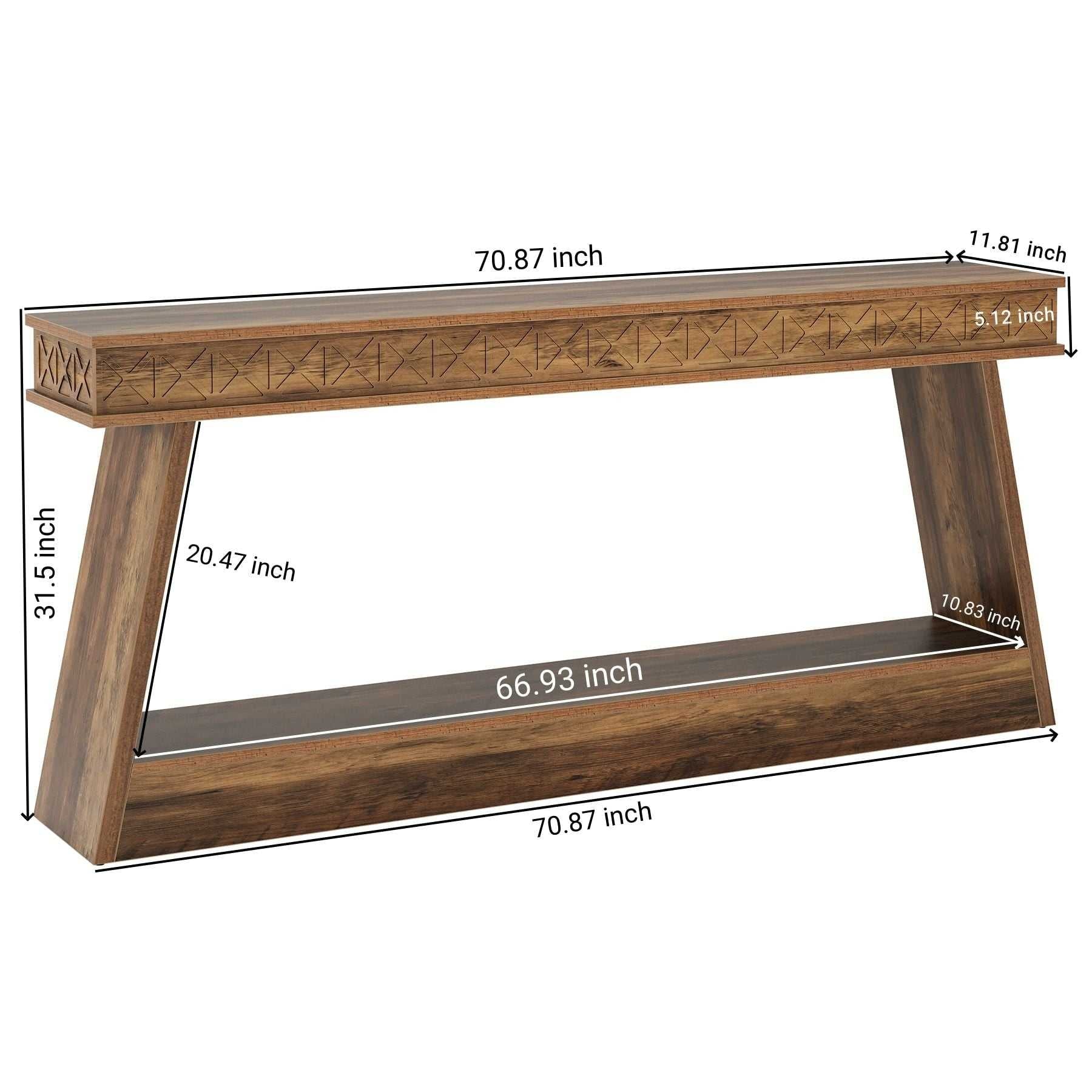 Sofa Table, Farmhouse Console Table Entryway Table with Storage - luxuryhomedecoridea.com