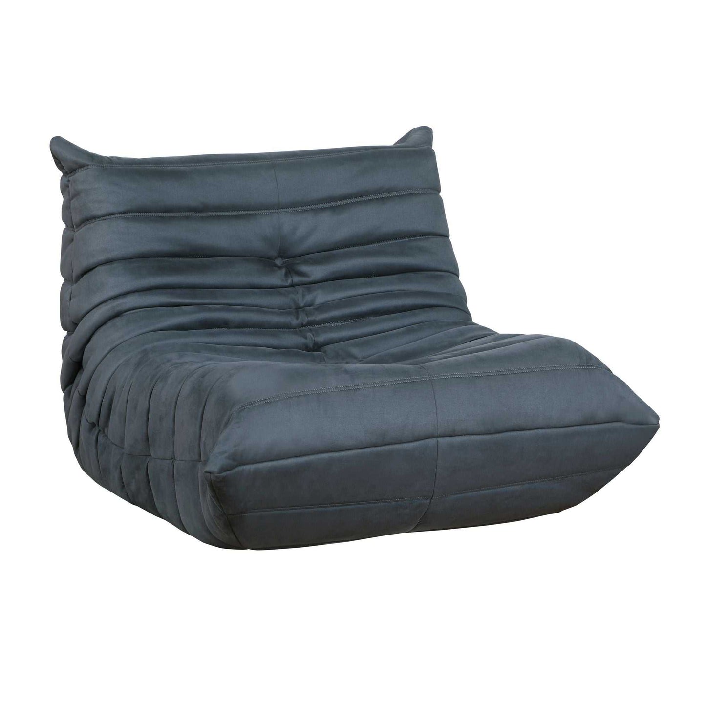 Luxury Accent Chair Button-Tufted Detail Charcoal Microfiber Comfy Chair Living Room Furniture 1pc - luxuryhomedecoridea.com