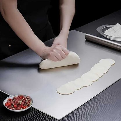 Stainless Steel Cutting Board for Kitchen - Large 304 Chopping Boards with Lid and Non-Slip Pad for Countertop, Suitable for Meat Vegetables Bread and Baking,Kitchen Accessories, - luxuryhomedecoridea.com