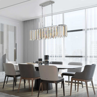 Oval Crystal ceiling chandelier Luxury Home Decor Light Fixture (No Bulbs) - luxuryhomedecoridea.com