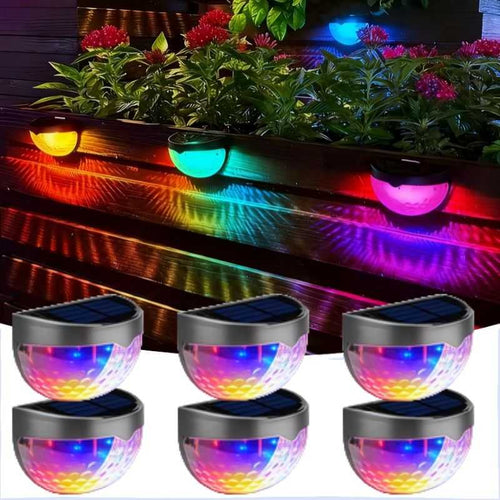 12/6 Solar fence lights, solar platform lights, solar wall lights, rechargeable solar cells, suitable for front porches, security lights, wall installation, terraces, fences, garages, decoration - luxuryhomedecoridea.com
