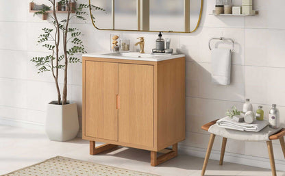 30" Bathroom vanity Set with Sink, Combo Cabinet, Bathroom Storage Cabinet, Solid Wood Frame - luxuryhomedecoridea.com