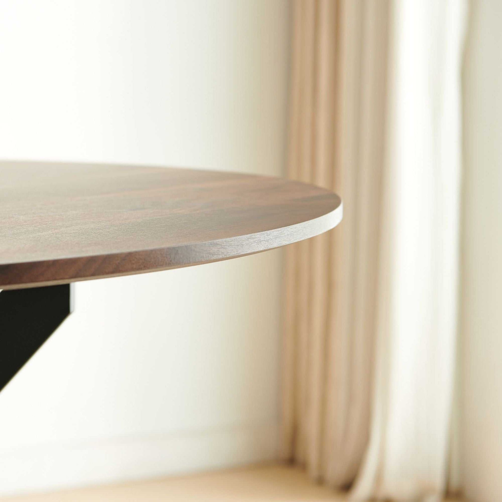 42.1" Table Mid-century Dining Table for 4-6 people With Round Mdf Table Top, Pedestal Dining Table, End Table Leisure Coffee Table,cross leg - luxuryhomedecoridea.com