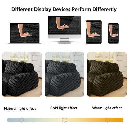 82" Modern L-Shaped Modular Sectional Sofa for Living Room,Flannelette Fabric,Oversized 2-Seater Couch,Deep Seat,Boneless sofa,Movable Ottoman,Buckle connection,Anti-slip Design,No Assembly,Black - luxuryhomedecoridea.com