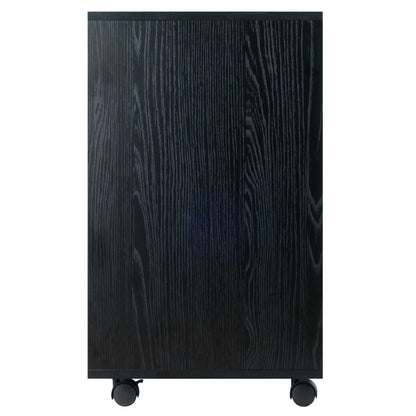Halifax Wide Storage Cabinet; 5-Drawer; Black - luxuryhomedecoridea.com