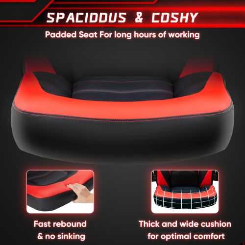 Ergonomic Office Computer Home Gaming Desk Chair Adjustable PU Leather Racing Chair Flip-up Armrest For Christmas Furniture - luxuryhomedecoridea.com