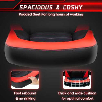 Ergonomic Office Computer Home Gaming Desk Chair Adjustable PU Leather Racing Chair Flip-up Armrest For Christmas Furniture - luxuryhomedecoridea.com