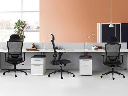 Ergonomic Mesh Office Chair with Adjustable Headrest and Lumbar Support, Breathable Back Design for Home and Office Use 8322H - luxuryhomedecoridea.com