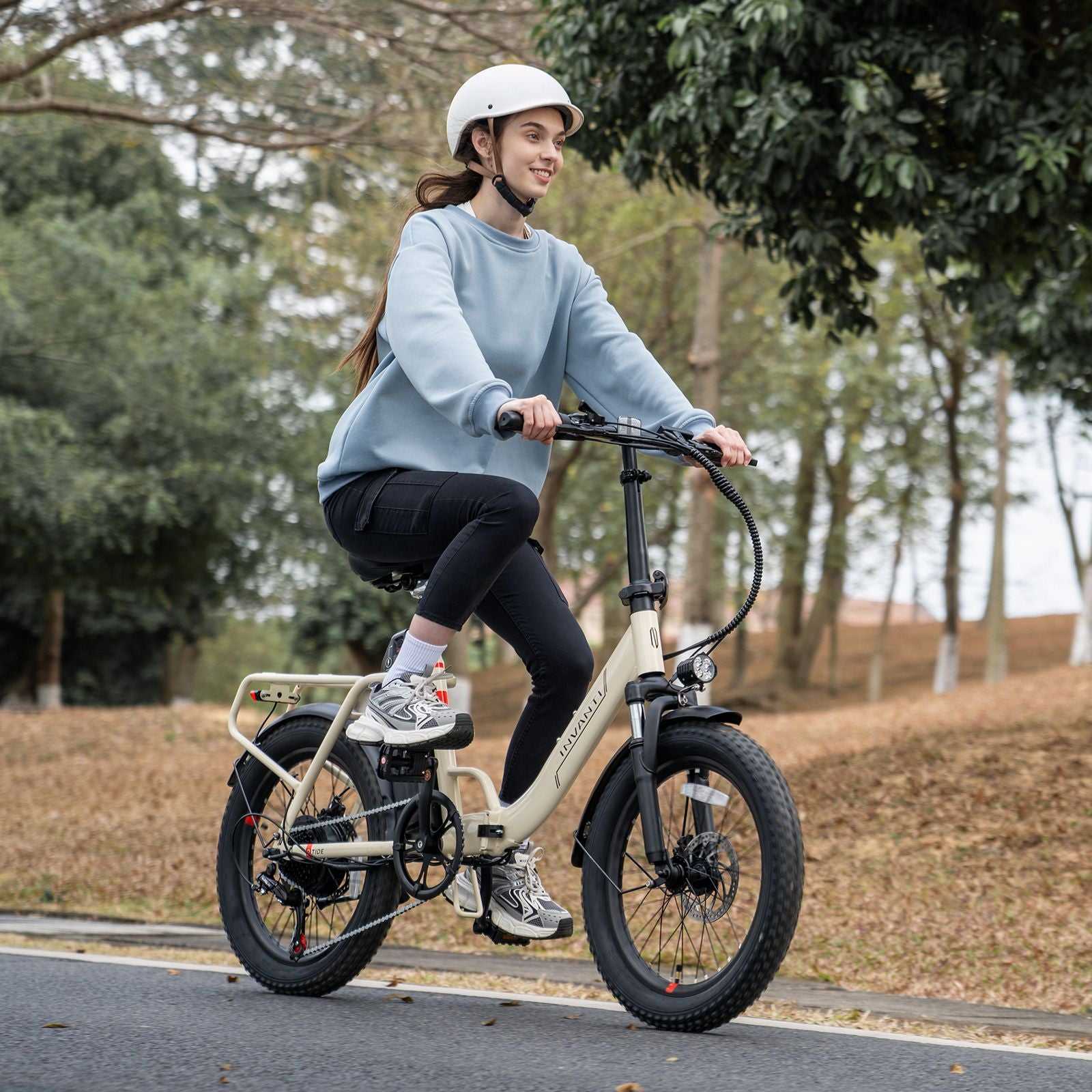 INVANTI EB11 Electric Bike 500W Folding Bike 48V 10.4AH 7S Shimano Electric Bicycle - luxuryhomedecoridea.com