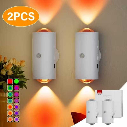 4pcs Rechargeable LED Night Light Wall Lamp Commercial StrobeLight Multi-color Mode Dimmable Indoor Light Magnetic StepLight for Entryway Bedside Desk Closet Bedside Lamp - luxuryhomedecoridea.com