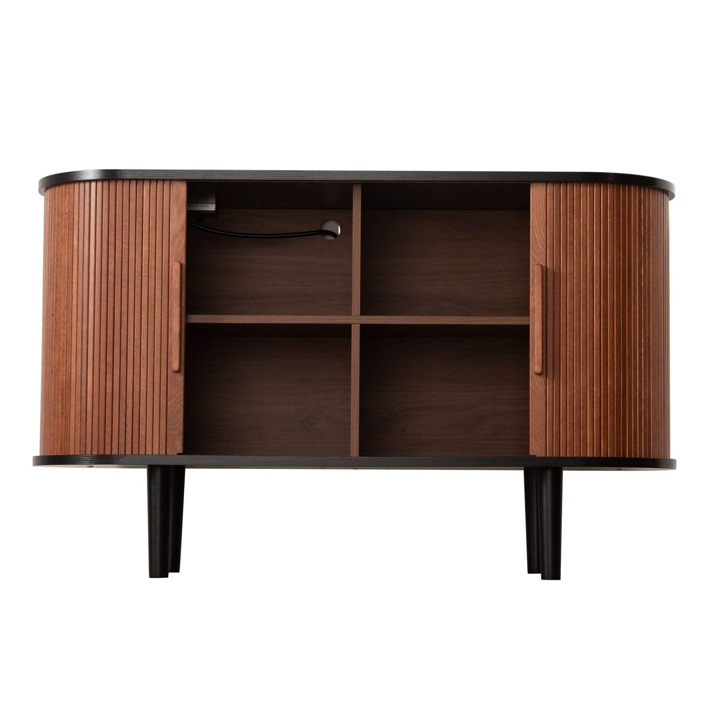 Fralimk Sideboard Buffet Cabinet with Storage, Modern Fluted Storage Cabinet for Dining Room, Tambour Door Console Table for Living Room, Office Storage Cabinet or TV Stand, Accent Sideboard Cabinet - luxuryhomedecoridea.com