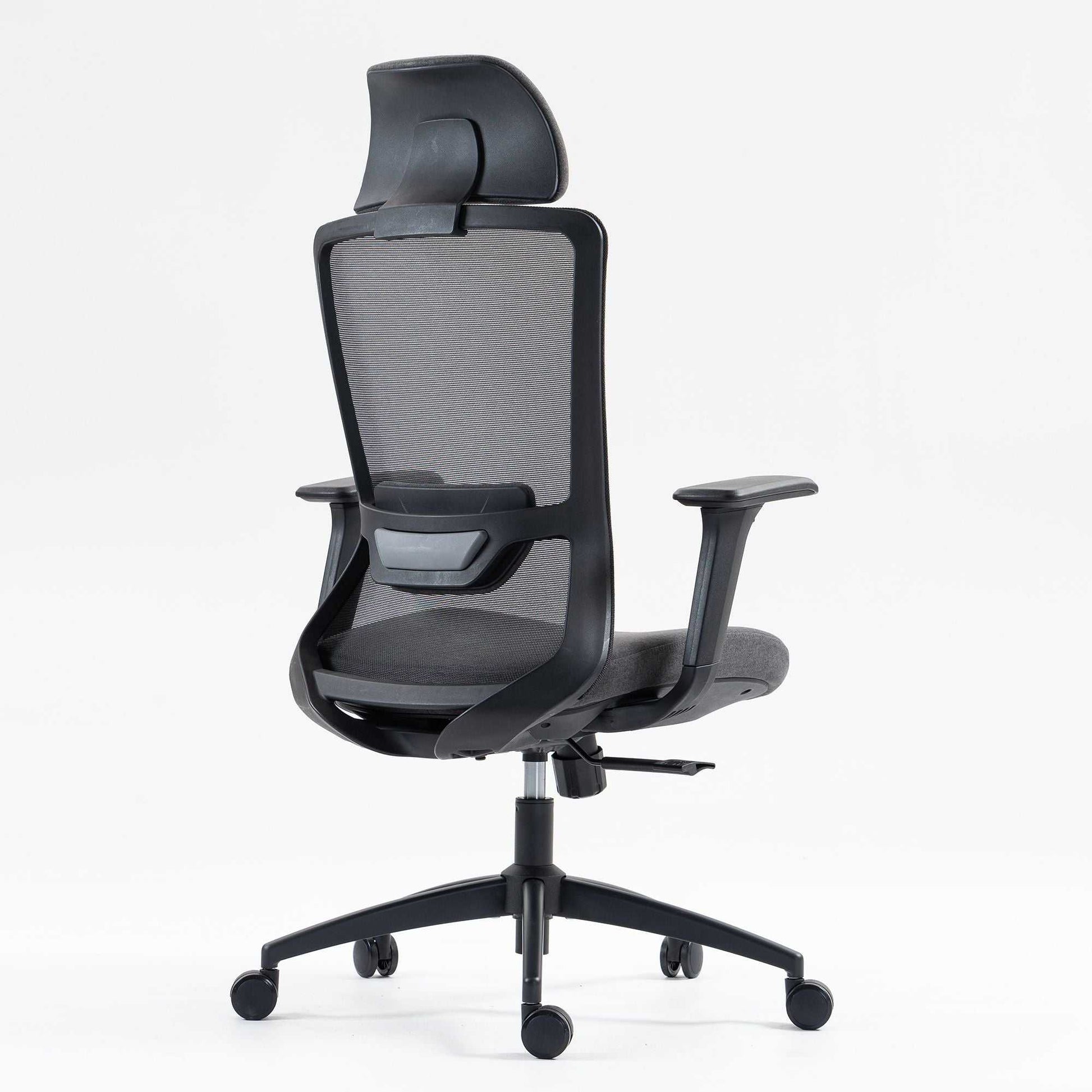 Ergonomic Mesh Office Chair with Adjustable Headrest and Lumbar Support, Breathable Back Design for Home and Office Use 8322H - luxuryhomedecoridea.com