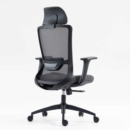 Ergonomic Mesh Office Chair with Adjustable Headrest and Lumbar Support, Breathable Back Design for Home and Office Use 8322H - luxuryhomedecoridea.com