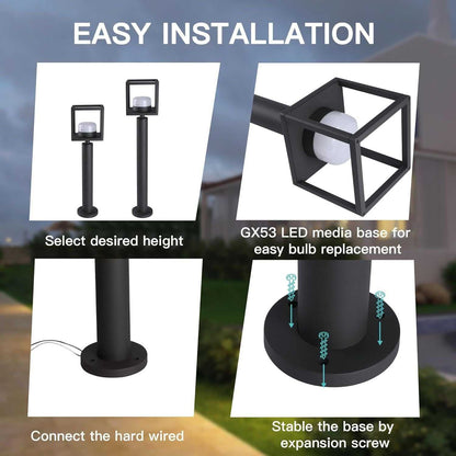 Outdoor Pathway Light LED Bollard Waterproof Garden Landscape Lighting Floor Lamp for Walkway 36516 - luxuryhomedecoridea.com
