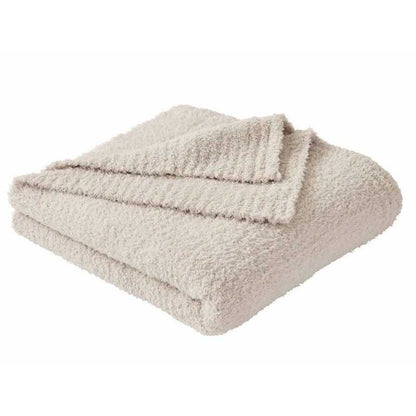 Beige Cozy Knit Throw, 50" x 72" - luxuryhomedecoridea.com