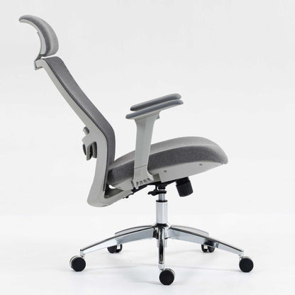 Ergonomic Mesh Office Chair with Adjustable Headrest and Lumbar Support, Breathable Back Design for Home and Office Use 8322H - luxuryhomedecoridea.com