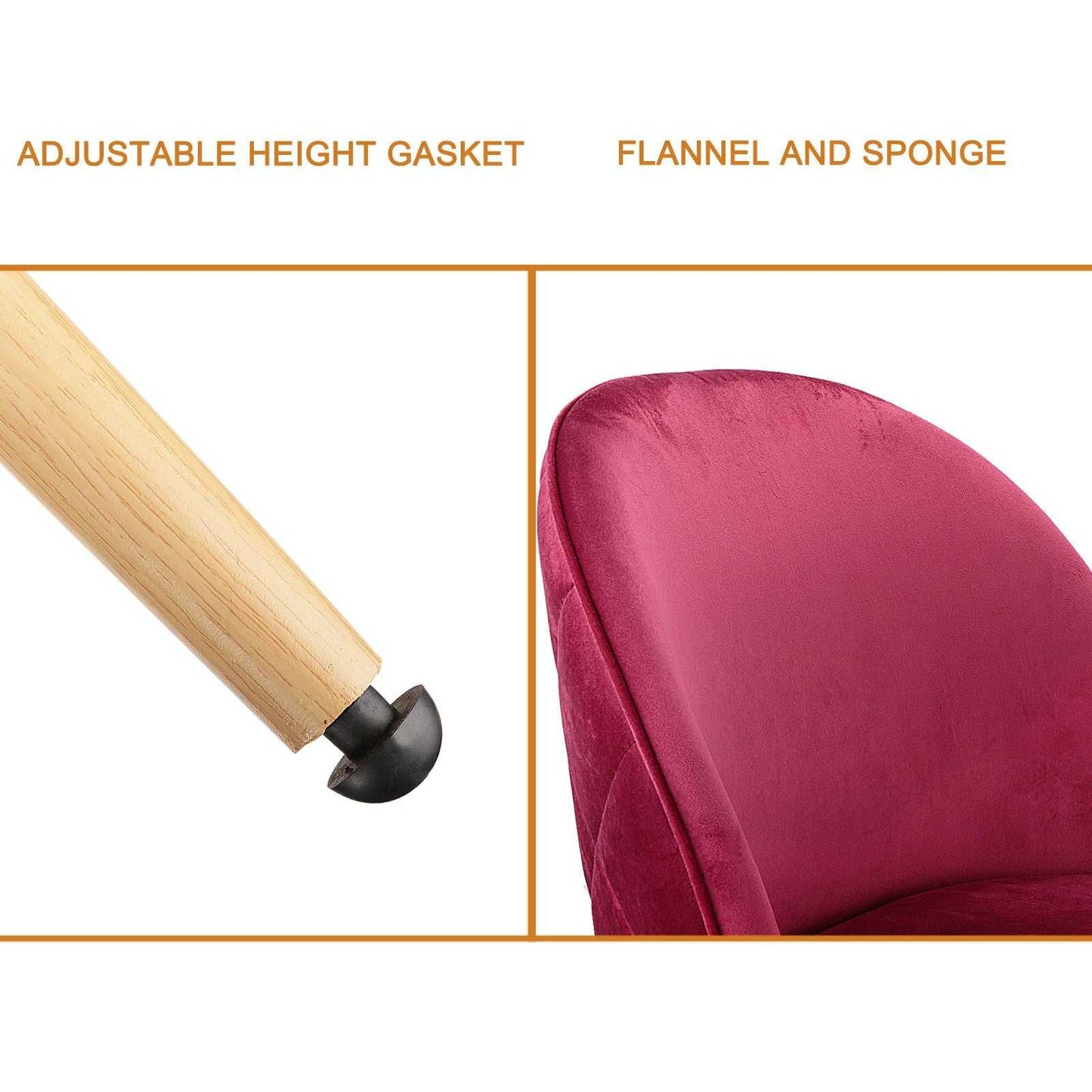 Living Room Chairs Velvet Chairs Side Chairs Modern Style Upholstered Armchairs for Leisure, Restaurant, Makeup, Set of 2 - luxuryhomedecoridea.com