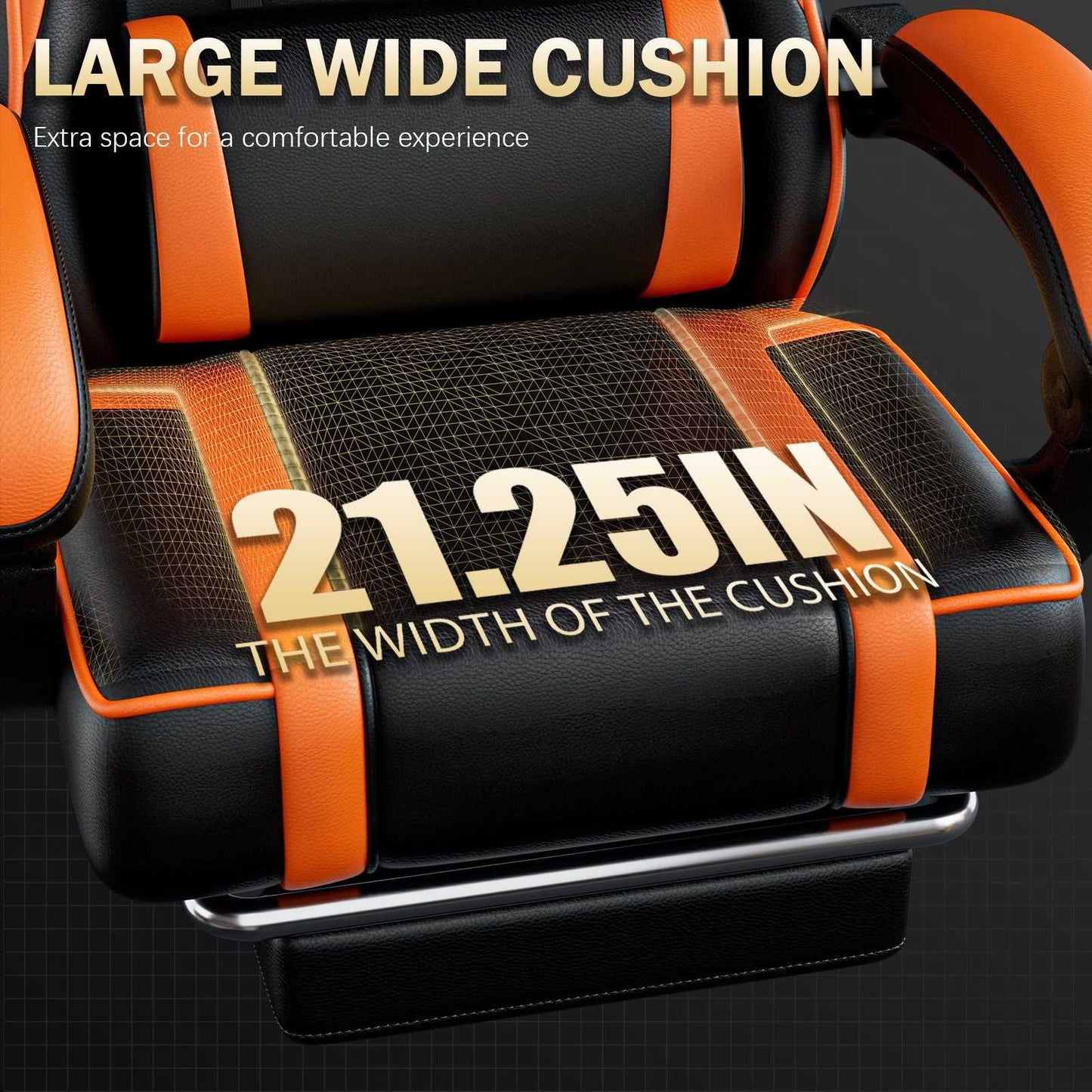 Video Game Chairs for Adults, PU Leather Gaming Chair with Footrest, 360°Swivel Adjustable Lumbar Pillow Gamer Chair, Comfortable Computer Chair for Heavy People - luxuryhomedecoridea.com