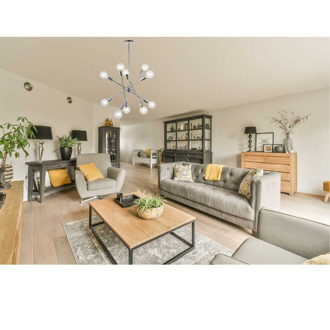 Modern Sputnik Chandelier Lighting 10 Lights with Adjustable Arms Chrome Pendant Lighting - luxuryhomedecoridea.com