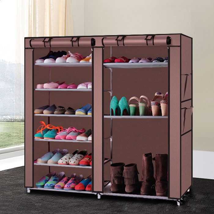 Double Rows Home Shoe Rack Shelf Storage Closet Organizer Cabinet - luxuryhomedecoridea.com