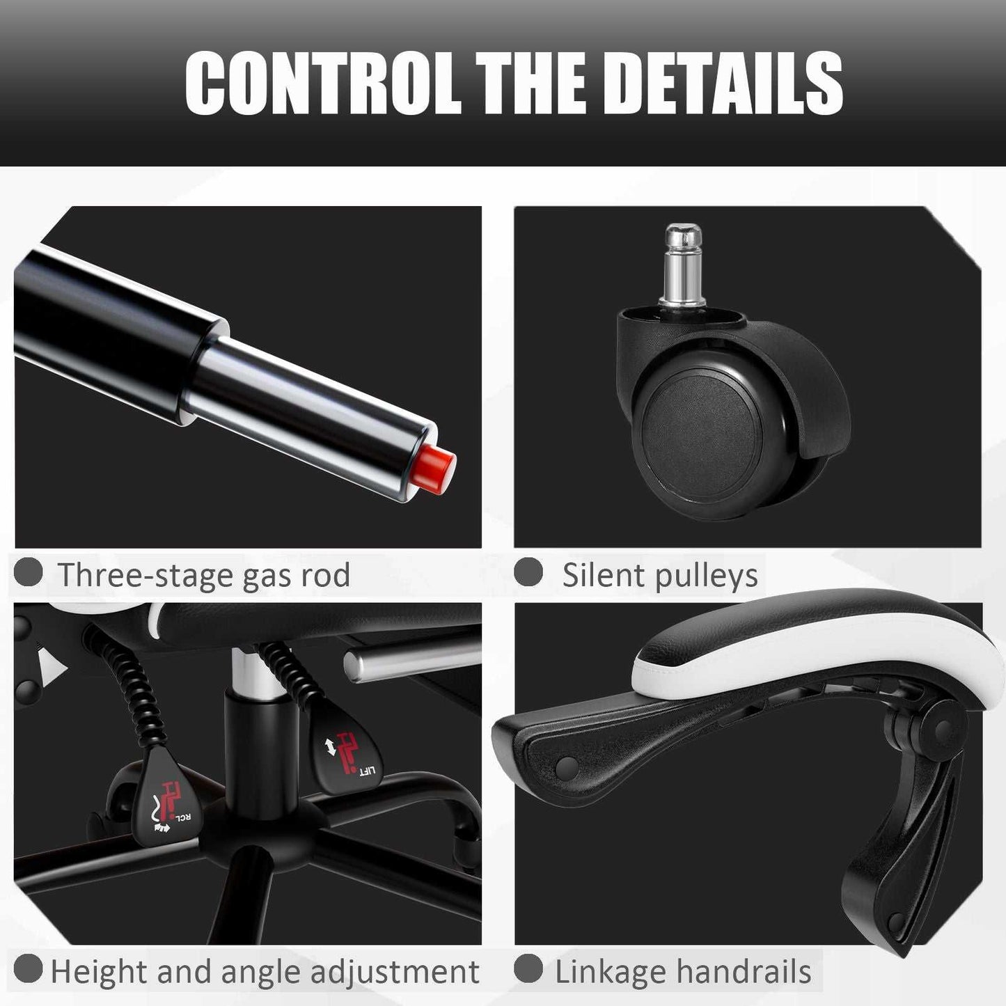 Ergonomic Gaming Chair for Adults, Comfortable Computer Chair for Heavy People, Adjustable Height Office Desk Chair with Wheels, Breathable Leather Video Game Chairs - luxuryhomedecoridea.com