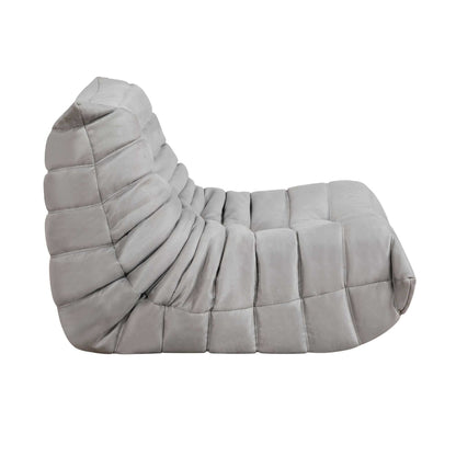 Luxury Accent Chair Button-Tufted Detail Gray Microfiber Comfy Chair Living Room Furniture 1pc - luxuryhomedecoridea.com