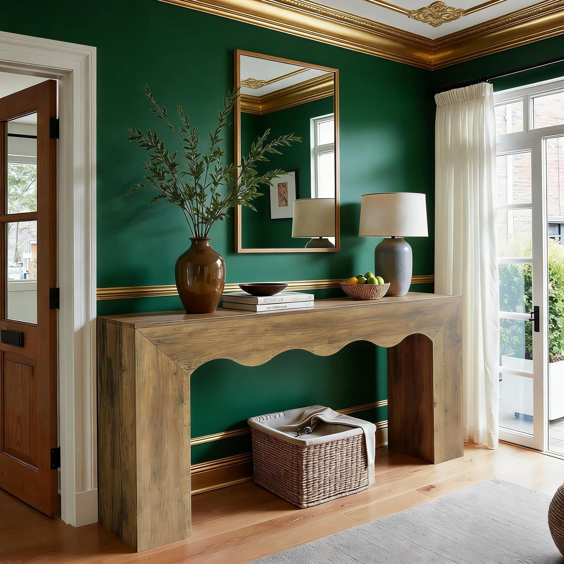 Console Table, Wooden Sofa Table Entryway Table with Storage - luxuryhomedecoridea.com