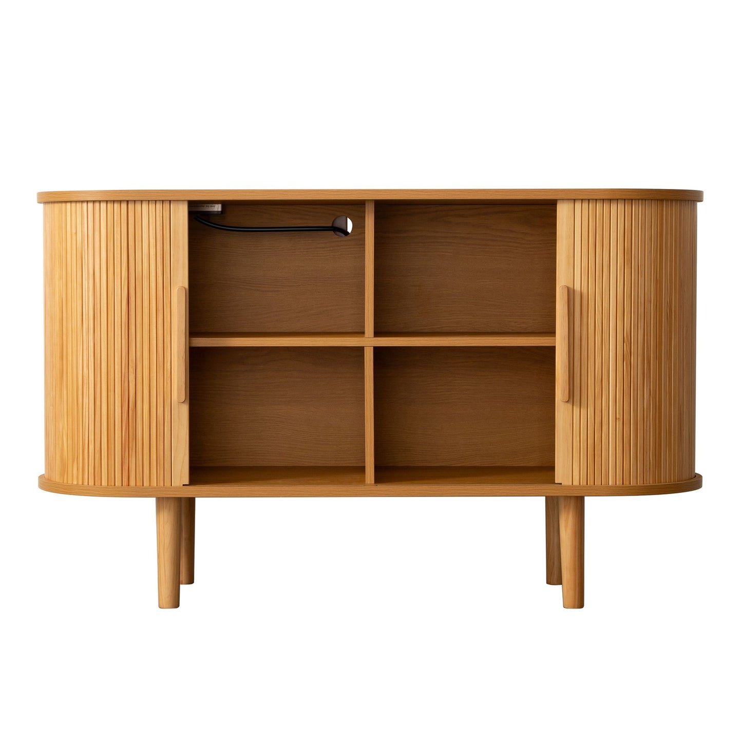 Fralimk Sideboard Buffet Cabinet with Storage, Modern Fluted Storage Cabinet for Dining Room, Tambour Door Console Table for Living Room, Office Storage Cabinet or TV Stand, Accent Sideboard Cabinet - luxuryhomedecoridea.com
