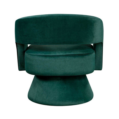Modern Luxury Swivel Accent Chair 1pc Green Velvet Upholstery Solid Wood Stylish Home Furniture - luxuryhomedecoridea.com