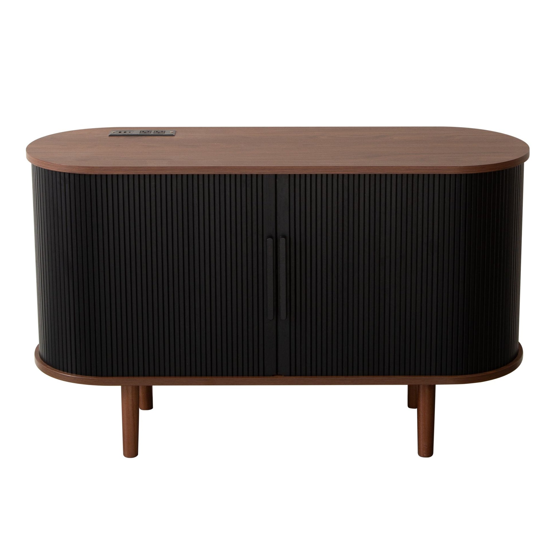 Fralimk Sideboard Buffet Cabinet with Storage, Modern Fluted Storage Cabinet for Dining Room, Tambour Door Console Table for Living Room, Office Storage Cabinet or TV Stand, Accent Sideboard Cabinet - luxuryhomedecoridea.com