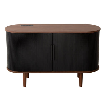 Fralimk Sideboard Buffet Cabinet with Storage, Modern Fluted Storage Cabinet for Dining Room, Tambour Door Console Table for Living Room, Office Storage Cabinet or TV Stand, Accent Sideboard Cabinet - luxuryhomedecoridea.com