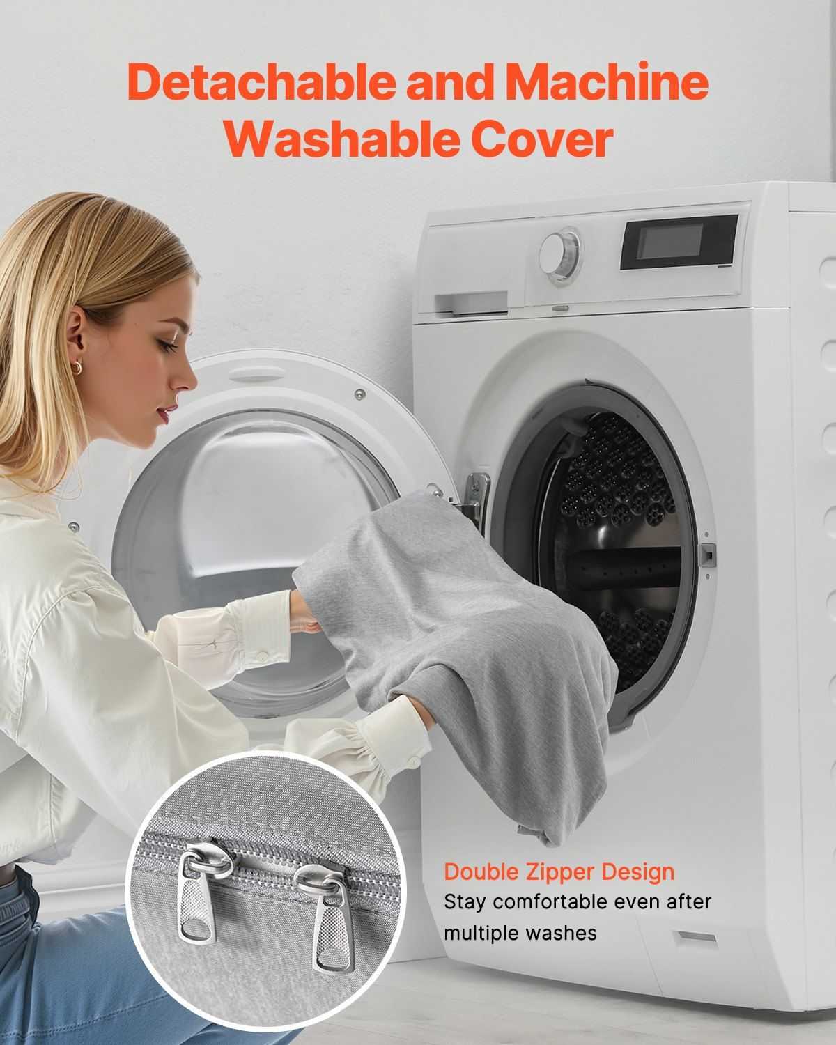 VEVOR G-Shaped Full Body Support Pillow with Removable & Washable Cover, Soft and Breathable Body Pillow for Back, Belly, Hips, Legs Relief - luxuryhomedecoridea.com